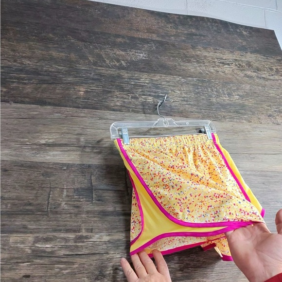 Nike Yellow and Pink Women's Athletic Shorts - Picture 7 of 11